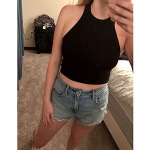 Urban Outfitters Stretchy Black Crop Top